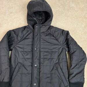 LL Bean Kids Soft Quilted Jacket Midnight Black Hooded 519385 Size Small 8 NWT